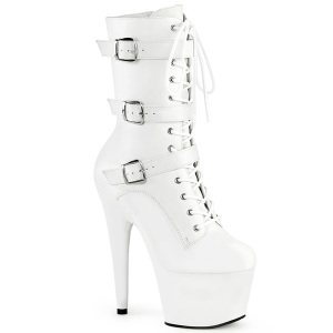 ADORE-1043 - 18 cm plataforma botines tacn alto vegano blanco