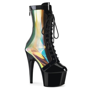 ADORE-1047 - 18 cm plataforma botines tacn alto charol negro