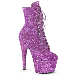 ADORE-GWR 18 cm botines de tacn altos pleaser brillo lavanda