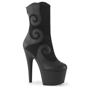 ADORE negro 18 cm plataforma botines tacn alto mujer