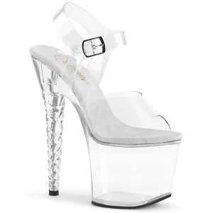 Acrilico 18 cm Pleaser UNICORN-708 Zapatos Tacn Aguja Plataforma