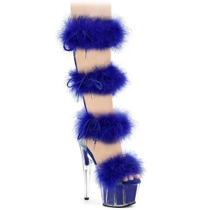 Azul 18 cm ADORE-728F sandalias de tacn con plumas pole dance