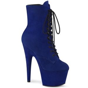 Azul Polipiel 18 cm ADORE-1020FS botines con cordones