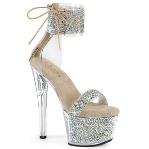 Beige 18 cm SKY-327RSI tacn alto con correa al tobillo strass