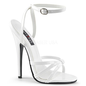 Blanco 15 cm DOMINA-108 zapatos fetiche con tacn alto