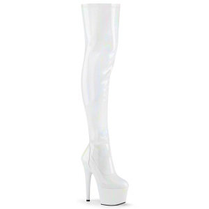 Blanco 18 cm ADORE-3000HWR Holograma botas altas overknee plataforma