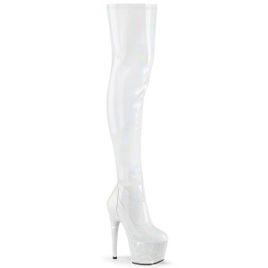 Blanco 18 cm BEJ-3000-7 Holograma botas overknee plataforma