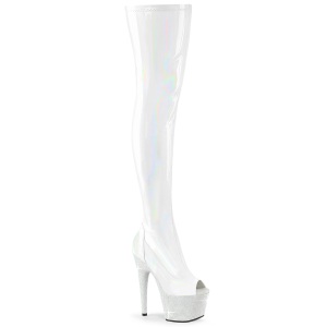 Blanco 18 cm BEJ-3011-7 Holograma botas overknee plataforma