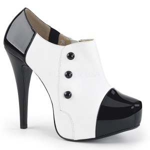 Blanco Charol 13,5 cm CHLOE-11 zapatos de saln tallas grandes