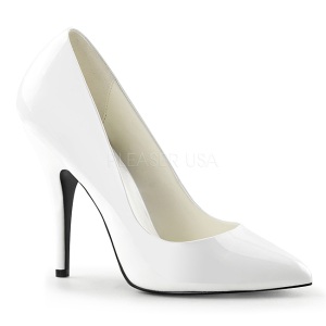 Blanco Charol 13 cm SEDUCE-420 Zapatos de Saln para Hombres