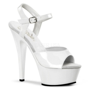 Blanco Charol 15 cm KISS-209 Zapatos Tacn Aguja Plataforma