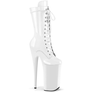 Blanco Charol 25,5 cm BEYOND-1050 botinhas tacones extremos plataforma