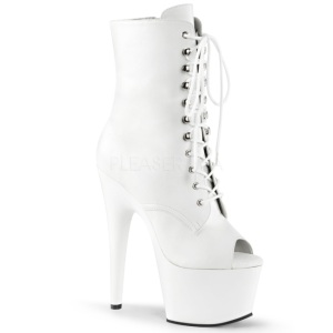 Blanco Polipiel 18 cm ADORE-1021 botines con suela plataforma mujer