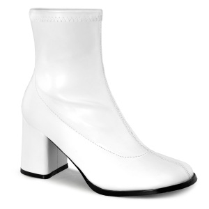 Blanco Polipiel 7,5 cm GOGO-150 botines mujer tacn ancho stretch