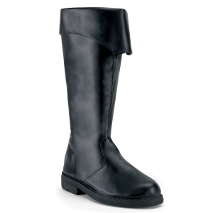 CAPTAIN-105 negro botas de capitn cosplay halloween botas de hombre