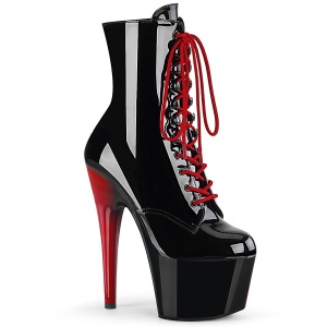 Charol 18 cm ADORE-1020 botines pleaser con tacones roja