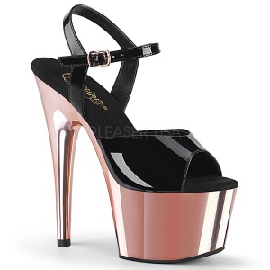 Charol 18 cm ADORE-709 Zapatos Tacn Aguja Plataforma Rosa