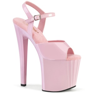 Charol 19 cm ENCHANT-709 rosa zapatos pleaser con tacn alto