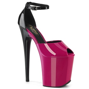 Charol 20 cm FLAMINGO-868 pink zapatos pleaser con tacn alto