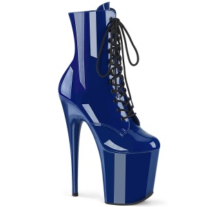 FLAMINGO-1020 20 cm botines de tacn altos pleaser azul