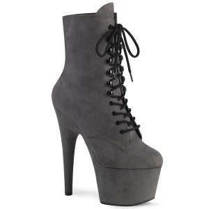 Gris Polipiel 18 cm ADORE-1020FS botines con cordones