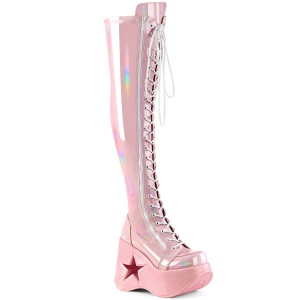 Holograma 13 cm DYNAMITE-300 Botas hasta la rodilla cua alta rosa