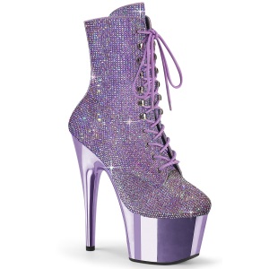 Lavanda strass botines pleaser con plataforma 18 cm ADORE-1020CHRS