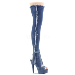 Lona 15 cm DELIGHT-3030 Botas de mujer hasta la rodilla