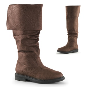 Marrones botas robinhood hombre cosplay renacimiento halloween botas