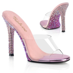 Mules Rosa 11,5 cm GALA-01DMM mules con tacn alto strass