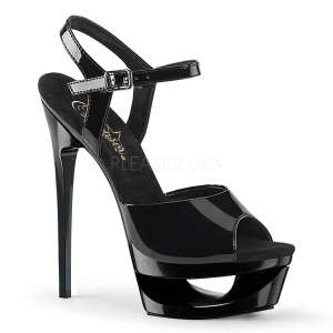 Negro 16,5 cm ECLIPSE-609 Stilettos Tacn de Aguja