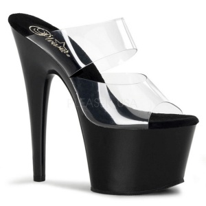 Negro 18 cm ADORE-702 Plataforma Mules Calzado