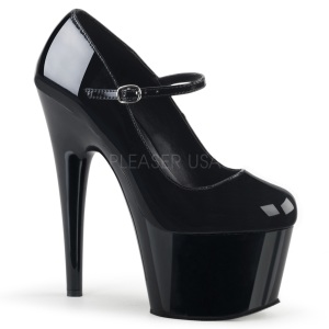 Negro 18 cm ADORE-787 Mary Jane Zapatos de Saln