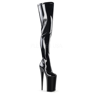 Negro 25 cm BEYOND-4000 Botas Altas Plataforma