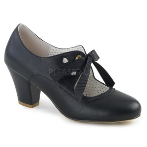 Negro 6,5 cm WIGGLE-32 retro vintage zapatos de saln maryjane tacn ancho