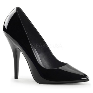 Negro Charol 13 cm SEDUCE-420 Zapatos de Saln para Hombres