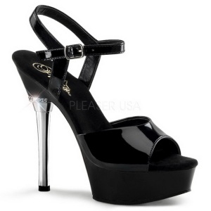 Negro Charol 14 cm ALLURE-609 Zapatos stilettos tacones de aguja