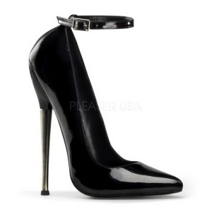 Negro Charol 16 cm DAGGER-12 Fetish Zapatos de Saln