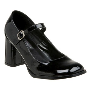 Negro Charol 8 cm GOGO-50 Zapatos de Saln