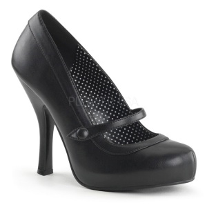 Negro Mate 12 cm retro vintage CUTIEPIE-02 zapatos mary jane con plataforma escondida