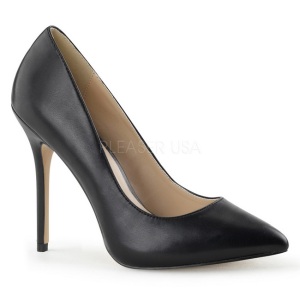 Negro Mate 13 cm AMUSE-20 zapatos tacn de aguja puntiagudos