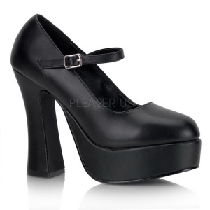 Negro Mate 13 cm DOLLY-50 Mary Jane Plataforma Zapatos de Saln