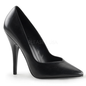 Negro Mate 13 cm SEDUCE-420V zapatos de saln puntiagudos