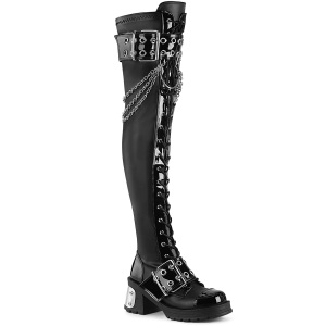 Negro Mate 7 cm BRATTY-304 botas altas emo punk