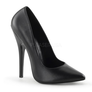 Negro Piel 15 cm DOMINA-420 Zapatos de Saln para Hombres