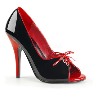 Negro Rojo 12,5 cm SEDUCE-216 Zapatos de tacn altos mujer