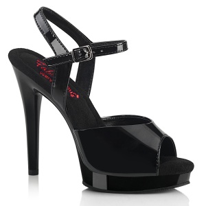 Negro sandalias fabulicious con plataforma 12,5 cm GLORY-509