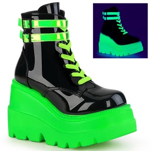 Neon 11,5 cm SHAKER-52 botines cua alta plataforma negro