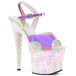 palo 18 cm UNICORN-711LG brillo sandalias de tacn alto