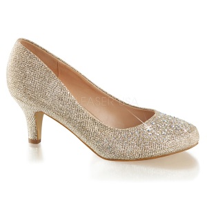 Oro Piedras Cristal 6,5 cm DORIS-06 Zapatos Saln Fiesta con Tacn